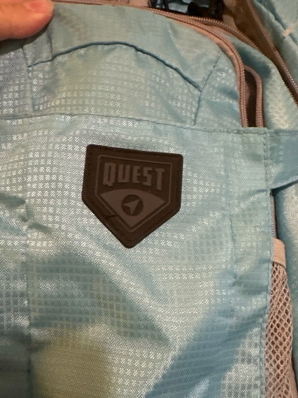 Quest light blue and Gray hiking Daypack